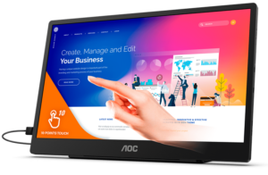 AOC anunță 16T2: un nou monitor portabil de 15,6” cu touchscreen în 10 puncte