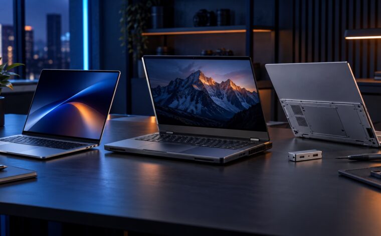Trei laptopuri moderne pentru productivitate, creație și reparabilitate